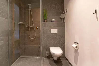 Ein Badezimmer in der Unterkunft Haus Bergrausch