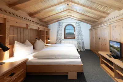 Ein Bett oder Betten in einem Zimmer der Unterkunft Haus Bergrausch