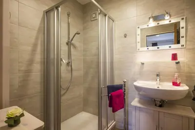 Ein Badezimmer in der Unterkunft Bergschlössl Whg 10