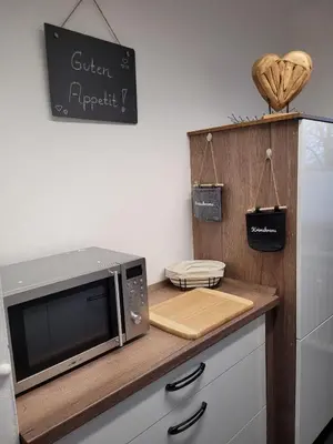 Küche/Küchenzeile in der Unterkunft Ferienwohnung Hedy