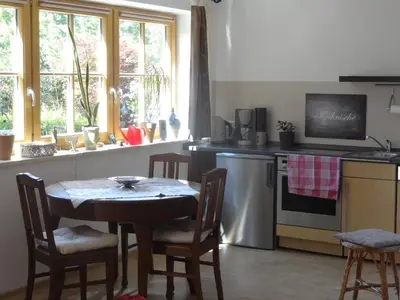 Küche/Küchenzeile in der Unterkunft Ferienwohnung Frühauf