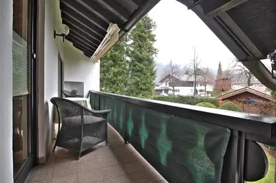 Ein Sitzbereich in der Unterkunft FeWo Alpspitz