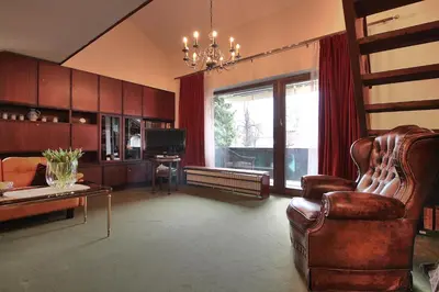 Ein Sitzbereich in der Unterkunft FeWo Alpspitz