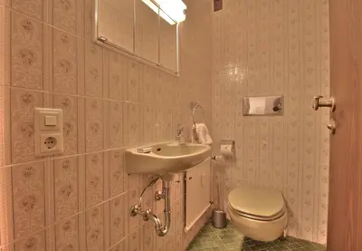 Ein Badezimmer in der Unterkunft FeWo Alpspitz