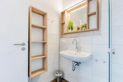 Ein Badezimmer in der Unterkunft Apartimo Landshut