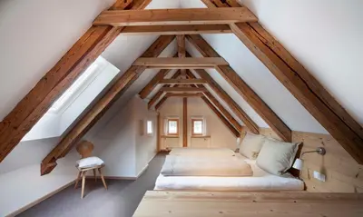 Ein Bett oder Betten in einem Zimmer der Unterkunft Ferienwohnungen Garhammer, Kreuth-Glashütte