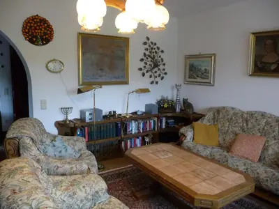 Ein Sitzbereich in der Unterkunft Ferienhaus Werthmann