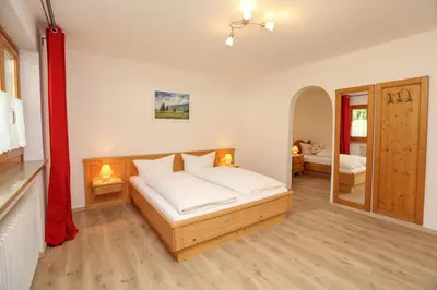 Ein Bett oder Betten in einem Zimmer der Unterkunft Landhaus Schwaben