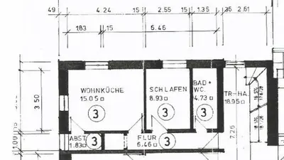 Grundriss der Unterkunft Ferienwohnung Schießl