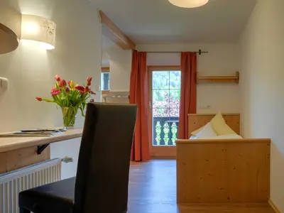 Ein Sitzbereich in der Unterkunft Gästehaus Webermohof