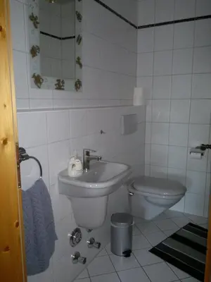 Ein Badezimmer in der Unterkunft Ferienwohnung Wolfersdorf