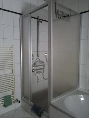 Ein Badezimmer in der Unterkunft Ferienwohnung Wolfersdorf