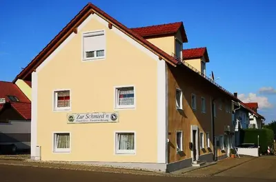 Das Gebäude in dem sich die Pension befindet
