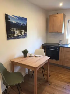 Küche/Küchenzeile in der Unterkunft Ferienwohnung Laurin