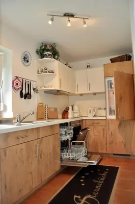 Küche/Küchenzeile in der Unterkunft Ferienwohnung Ruhepol