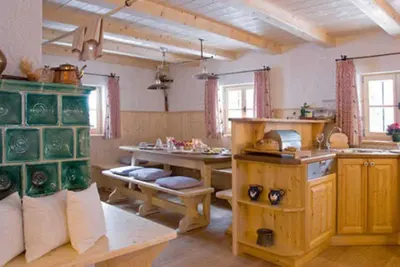 Küche/Küchenzeile in der Unterkunft Almhaus Webermohof