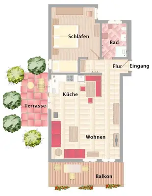 Grundriss der Unterkunft Ferienwohnungen Budererhof