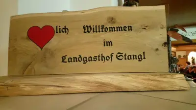 Ein Zertifikat, Auszeichnung, Logo oder anderes Dokument, das in der Unterkunft Landgasthof Stangl ausgestellt ist