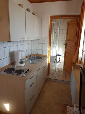 Küche/Küchenzeile in der Unterkunft Brausamhof