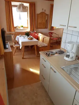 Küche/Küchenzeile in der Unterkunft Brausamhof