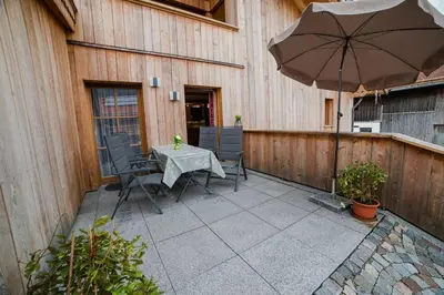 Ein Patio oder anderer Außenbereich in der Unterkunft Göllner Hof
