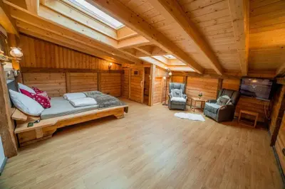 Ein Sitzbereich in der Unterkunft Göllner Hof