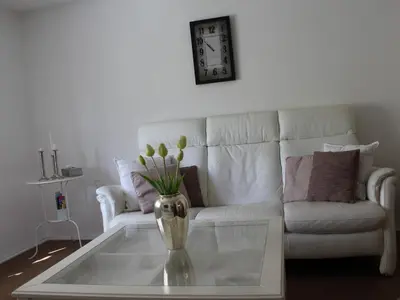 Ein Sitzbereich in der Unterkunft Ferienwohnung Staudacher