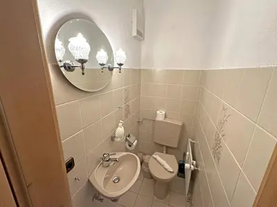 Ein Badezimmer in der Unterkunft Gschwendtnerhof App5 Pätzig
