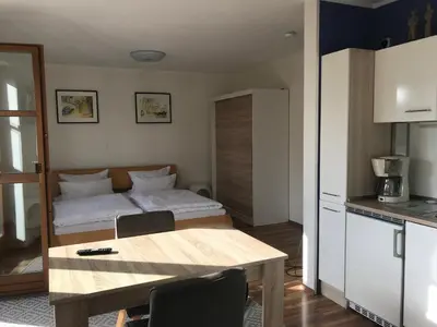 Küche/Küchenzeile in der Unterkunft Ferienwohnung Seebruck am Chiemsee