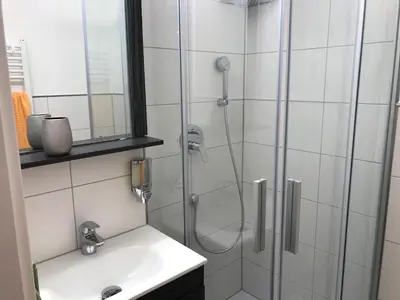 Ein Badezimmer in der Unterkunft Gästehaus Sarker