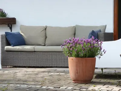 Ein Sitzbereich in der Unterkunft Truchtling Appartements