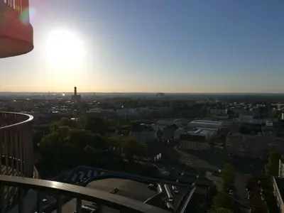 Blick auf den Sonnenuntergang/Sonnenaufgang von der Ferienwohnung aus oder aus der Nähe