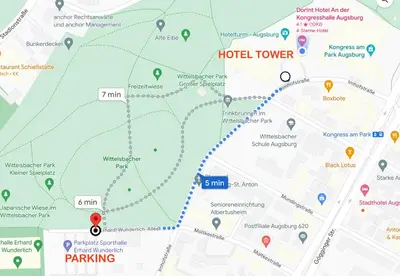 Grundriss der Unterkunft Hotelturm Apartment