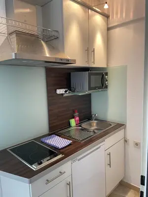 Küche/Küchenzeile in der Unterkunft Hotelturm Apartment