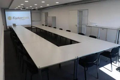Der Geschäftsbereich oder Konferenzraum in der Unterkunft Hotel Garni Fischerfleck in Ismaning near Munich