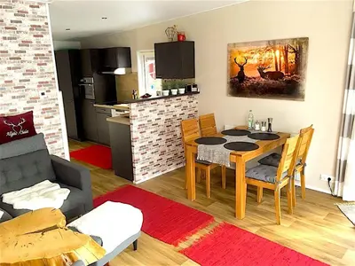Küche/Küchenzeile in der Unterkunft Allgäu-Chalet