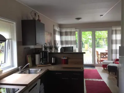 Küche/Küchenzeile in der Unterkunft Allgäu-Chalet