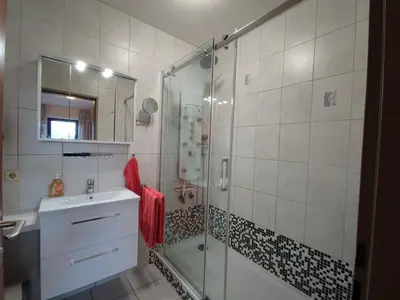 Ein Badezimmer in der Unterkunft Ferienwohnanlage Bergschlößl Appartement Nr18