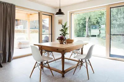 Ein Sitzbereich in der Unterkunft Ferienhaus Schmidhuber