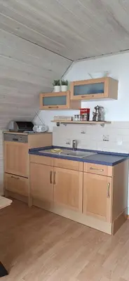 Küche/Küchenzeile in der Unterkunft Ferienwohnung Glückauf