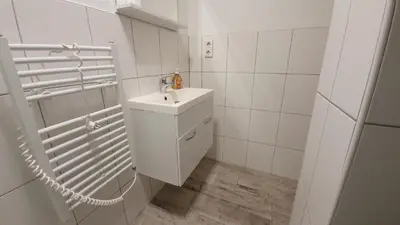 Ein Badezimmer in der Unterkunft Neuburg Ferienwohnung am Schloss