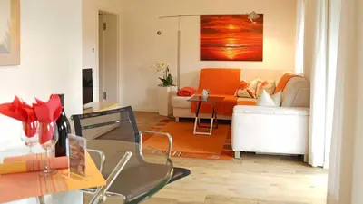 Ein Sitzbereich in der Unterkunft Haus Panorama