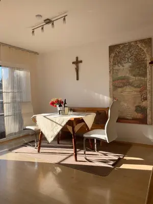 Ein Sitzbereich in der Unterkunft Haus Willer
