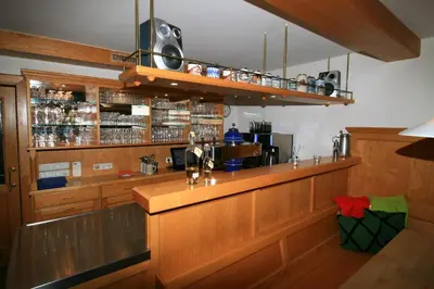 Lounge oder Bar in der Unterkunft Landgasthof Auerschmiede