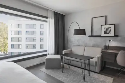 Ein Sitzbereich in der Unterkunft Residence Inn by Marriott Munich Ostbahnhof