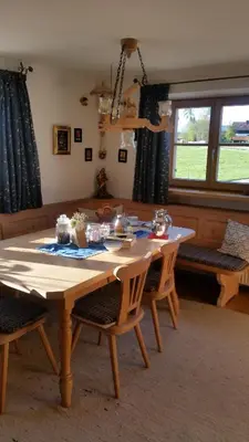 Ein Sitzbereich in der Unterkunft Woidhauserhof