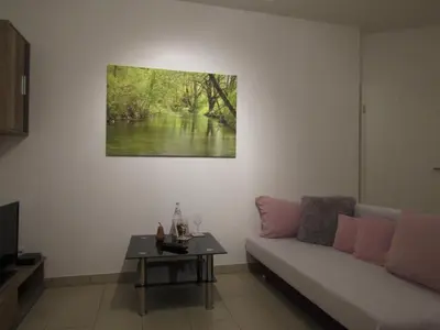 Ein Sitzbereich in der Unterkunft Beim Wegmacher
