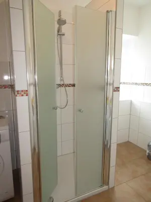 Ein Badezimmer in der Unterkunft Beim Wegmacher