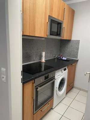 Küche/Küchenzeile in der Unterkunft Ferienwohnung Peißenberg