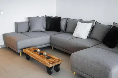 Ein Sitzbereich in der Unterkunft Gastl Ferienwohnung und Bootsverleih